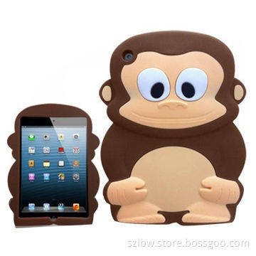 Cover 3D Silicone Soft Rubber Animal Gel Accessory Case for Apple iPad Mini